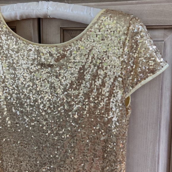 Ruiyige gold gown prom sz L euc - Picture 7 of 8